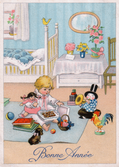 Bonne ann&eacute;e avec un b&eacute;b&eacute; dans sa chambre
